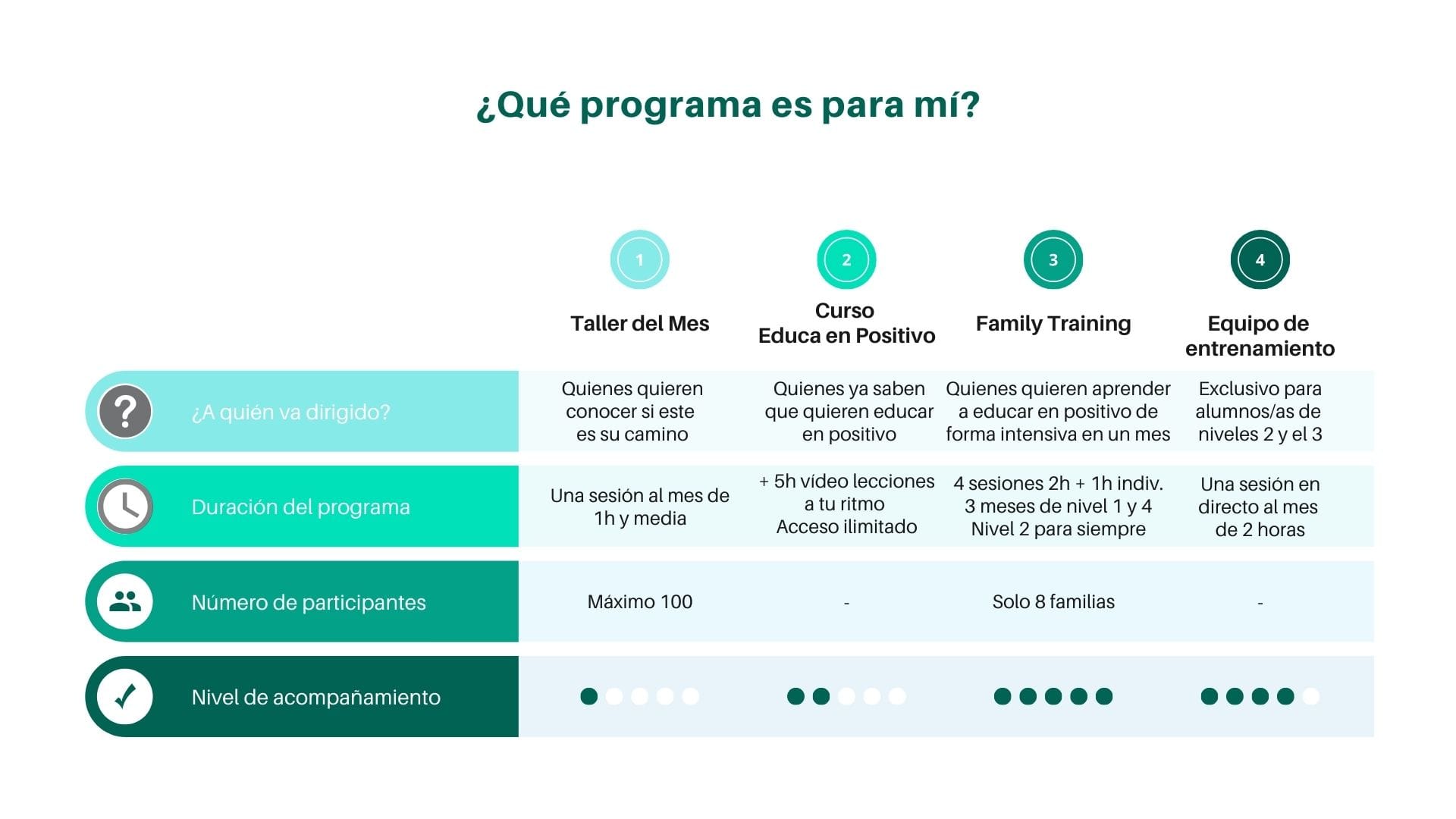 Niveles Formacion Educa En Positivo